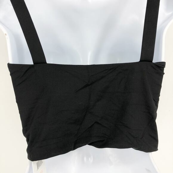 ANDIE SWIM Women's The Snap Top XL D Flat Black Square Neck NWT - Picture 6 of 8